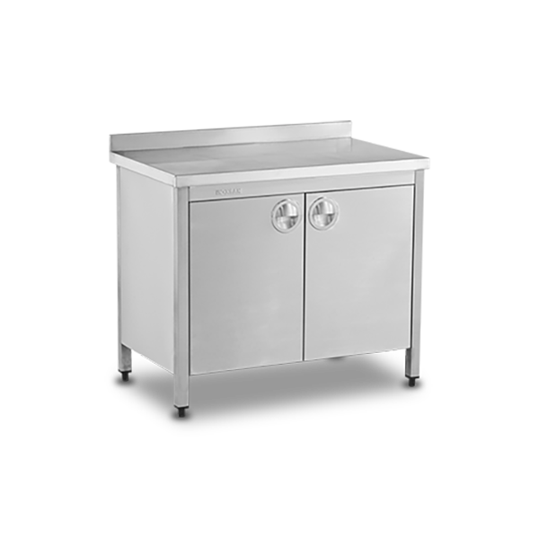 Working Table With Cupboard & Bottom Shelf 