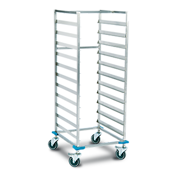 Tray collecting trolley