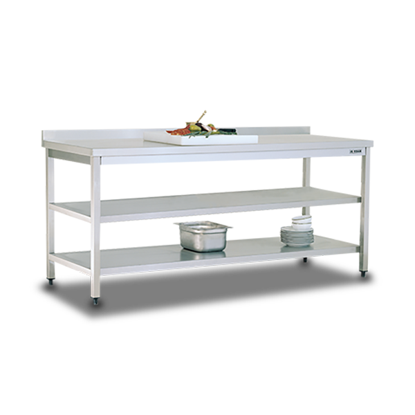 Working Table With Intermediate & Bottom Shelf