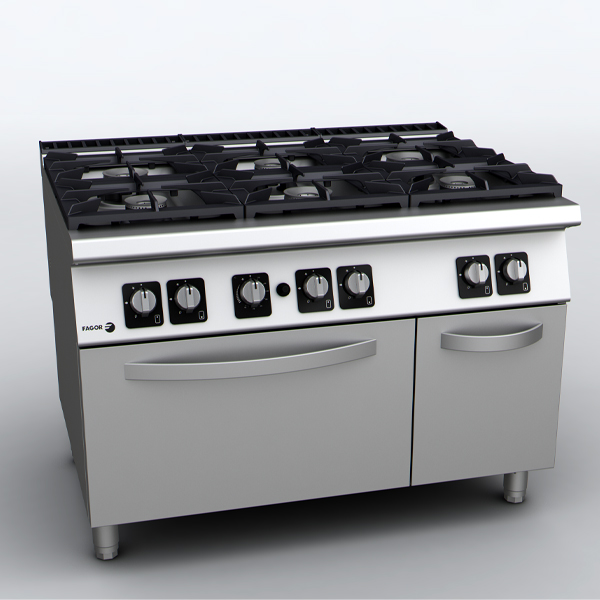 Six burner cooker